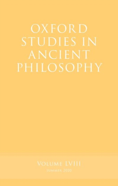 Oxford Studies in Ancient Philosophy, Volume 58, Hardback Book