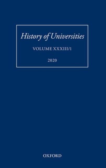 History of Universities : Volume XXXIII/1, Hardback Book