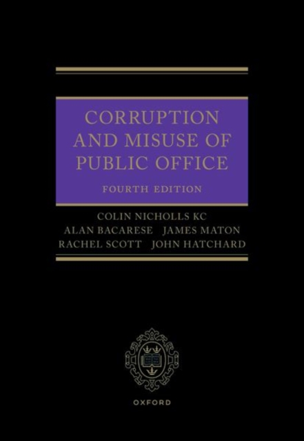 Corruption and Misuse of Public Office, Paperback / softback Book