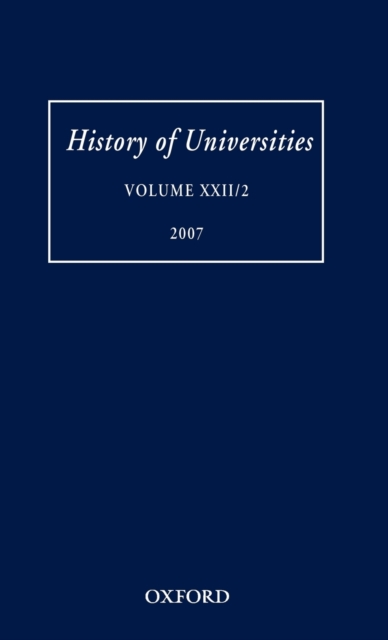History of Universities : Volume XXII/2, Hardback Book