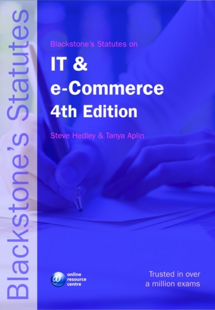 Blackstone's Statutes on IT and e-Commerce, Paperback / softback Book