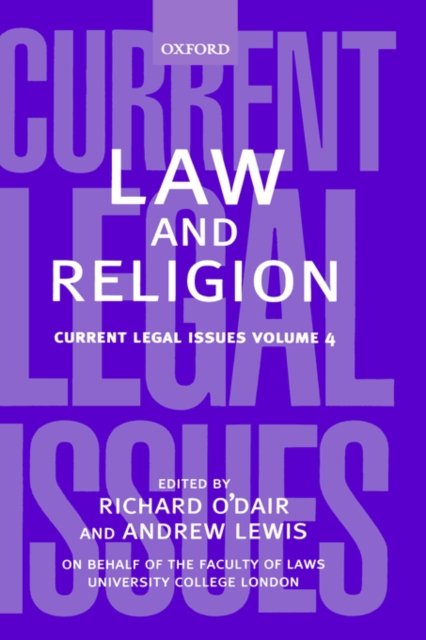 Law and Religion : Current Legal Issues 2001 Volume 4, Hardback Book