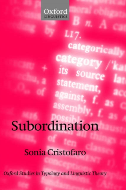 Subordination, Hardback Book