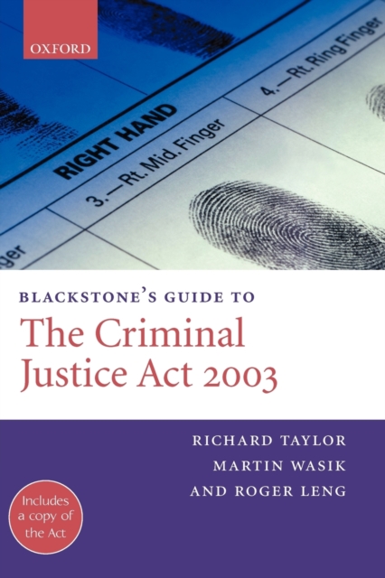 Blackstone's Guide to the Criminal Justice Act 2003, Paperback / softback Book