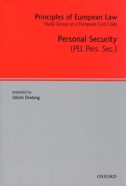 Principles of European Law : Personal Security, Hardback Book