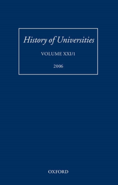 History of Universities : Volume XXI/1, Hardback Book