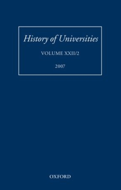 History of Universities : Volume XXIII/1, Hardback Book