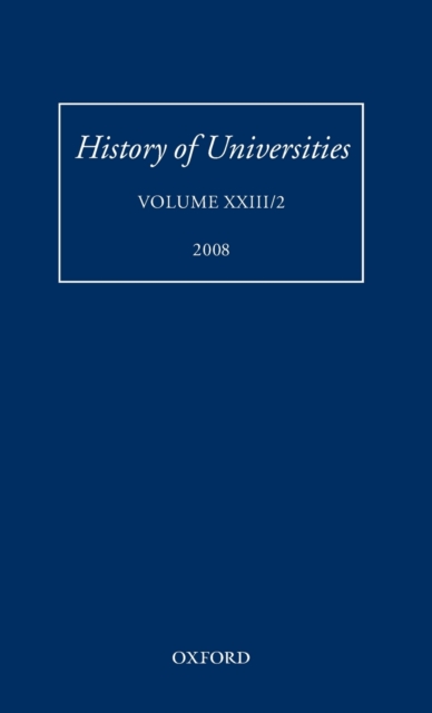 History of Universities : Volume XXIII/2, Hardback Book