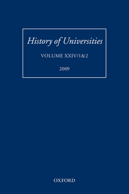History of Universities : Volume XXIV/1&2, Hardback Book