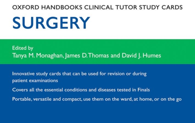 Oxford Handbooks Clinical Tutor Study Cards: Surgery, Cards Book