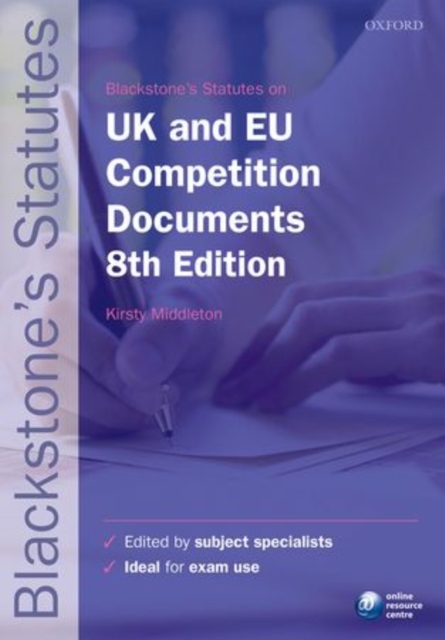 Blackstone's UK & EU Competition Documents, Paperback / softback Book