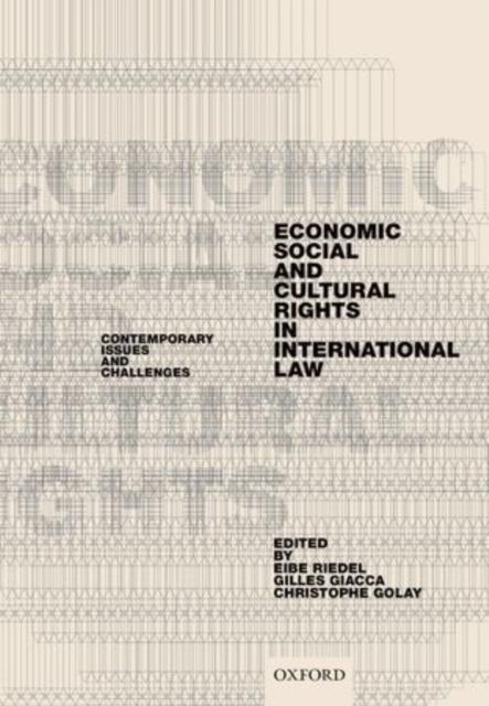 Economic, Social, and Cultural Rights in International Law : Contemporary Issues and Challenges, Hardback Book