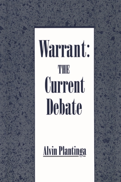 Warrant : The Current Debate, EPUB eBook