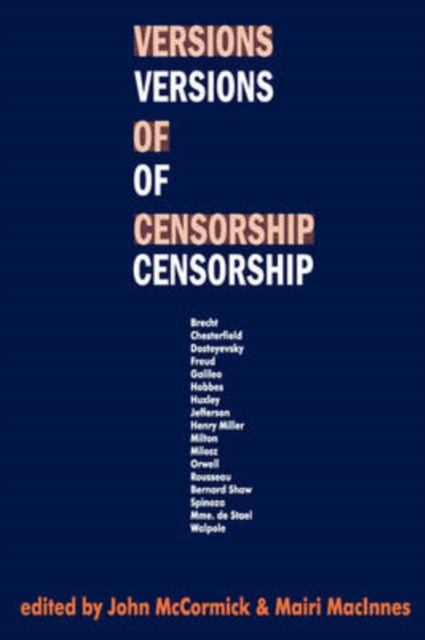 Versions of Censorship, Paperback / softback Book