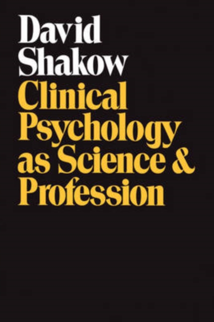 Clinical Psychology as Science and Profession, Paperback / softback Book