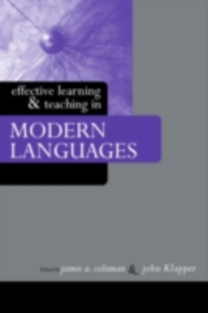 Effective Learning and Teaching in Modern Languages, PDF eBook