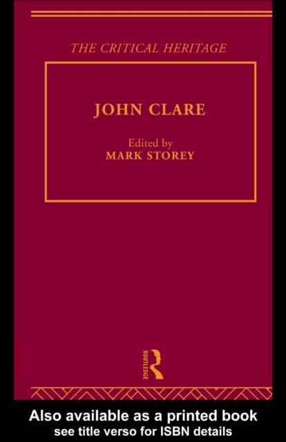 John Clare : The Critical Heritage, PDF eBook