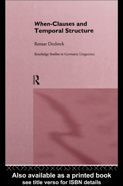 When-Clauses and Temporal Structure, PDF eBook