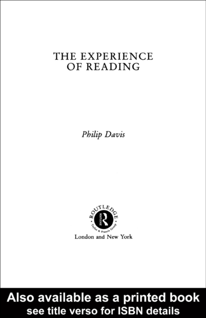 The Experience of Reading, PDF eBook