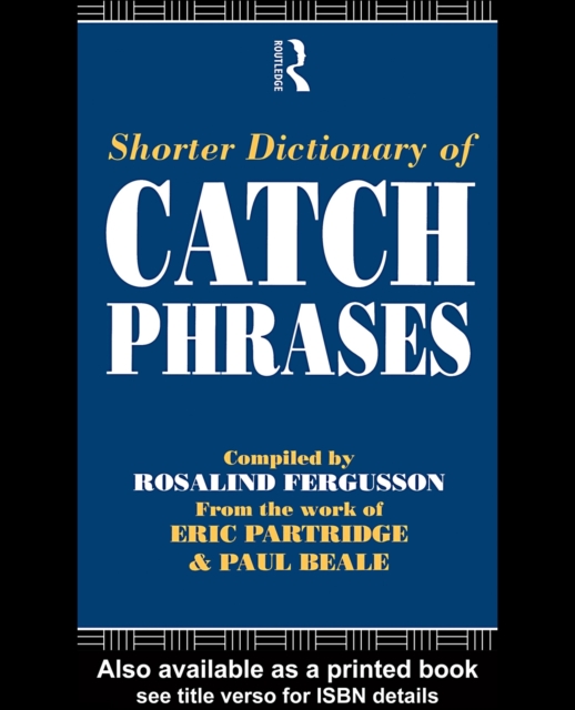 Shorter Dictionary of Catch Phrases, PDF eBook