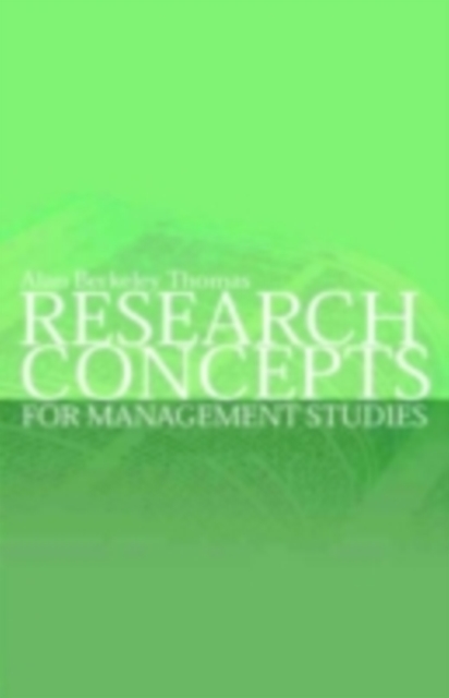 Research Concepts for Management Studies, PDF eBook