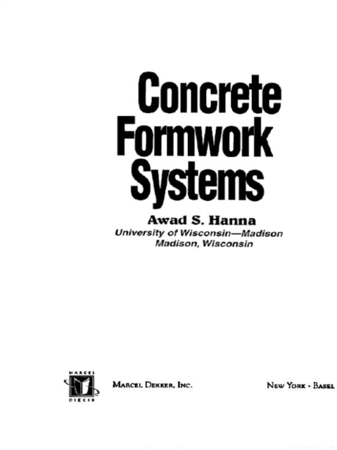 Concrete Formwork Systems, PDF eBook