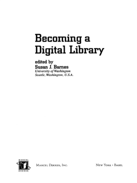 Becoming a Digital Library, PDF eBook