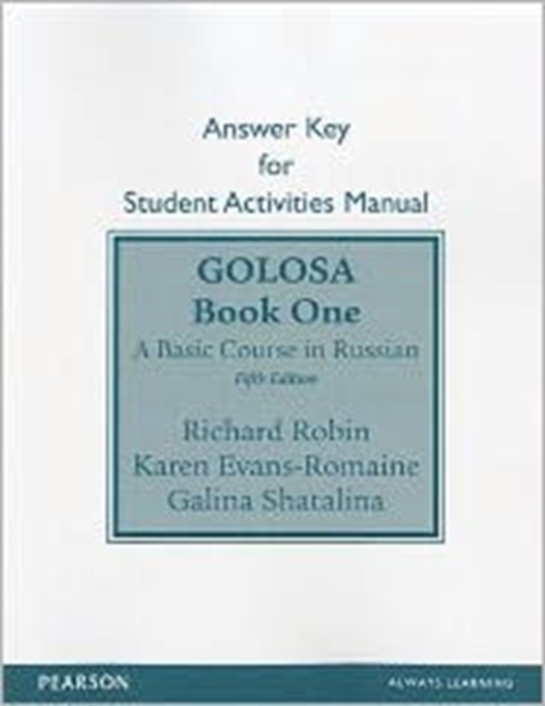 SAM Answer Key for Golosa : A Basic Course in Russian, Book One, Paperback / softback Book