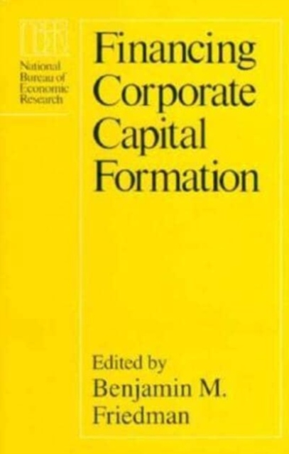 Financing Corporate Capital Formation, Hardback Book