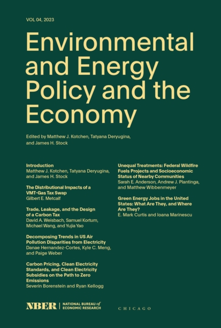 Environmental and Energy Policy and the Economy : Volume 4, EPUB eBook