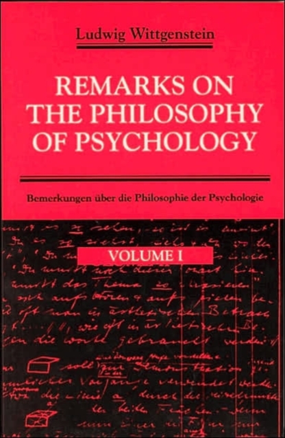 Remarks on the Philosophy of Psychology, Paperback / softback Book