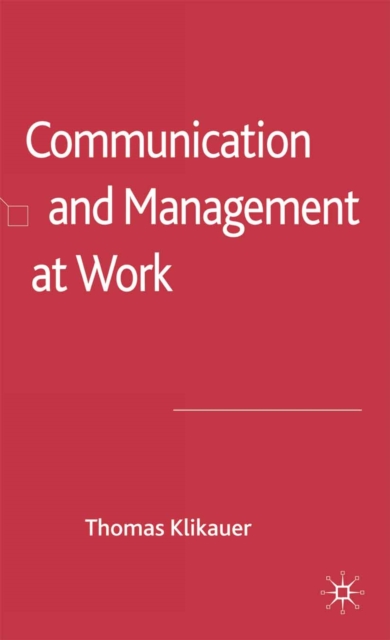 Communication and Management at Work, PDF eBook