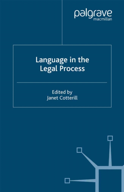 Language in the Legal Process, PDF eBook