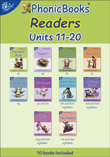 Phonic Books Dandelion Readers Set 1 Units 11-20 : Consonant digraphs and simple two-syllable words, EPUB eBook