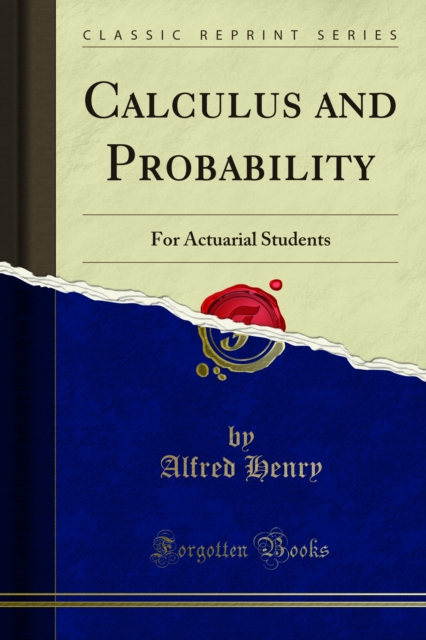 Calculus and Probability : For Actuarial Students, PDF eBook
