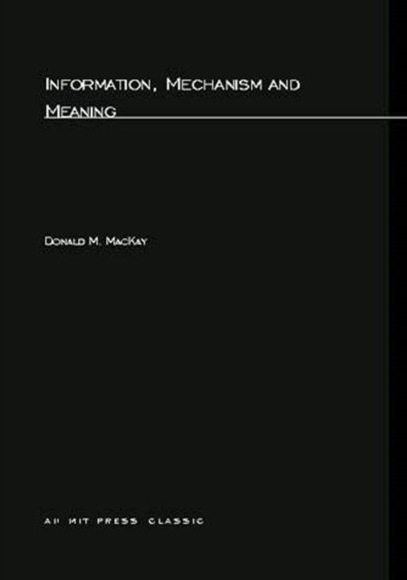 Information, Mechanism and Meaning, PDF eBook