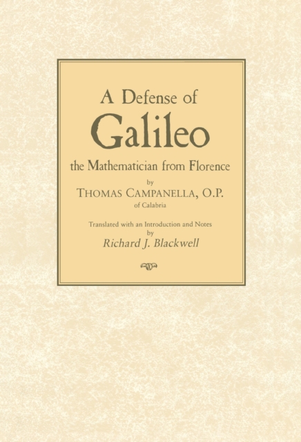 Defense of Galileo : The Mathematician from Florence, Hardback Book