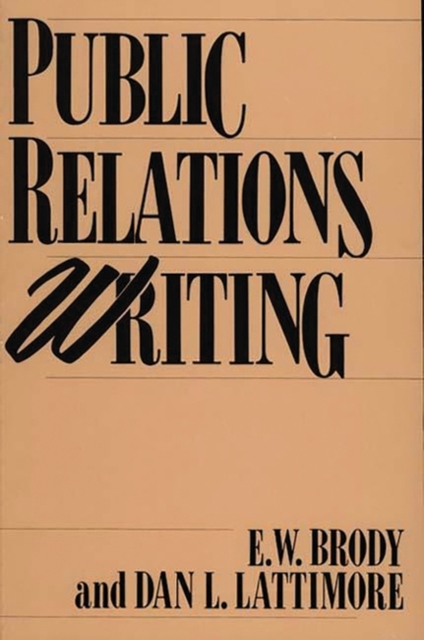 Public Relations Writing, Hardback Book