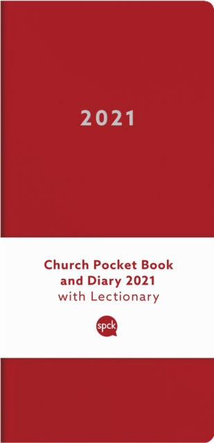 Church Pocket Book and Diary 2021 Red, Hardback Book
