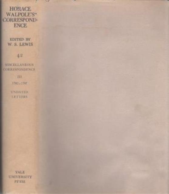 Volume 40-42 : Miscellaneous Correspondence, 1734-1797, Hardback Book