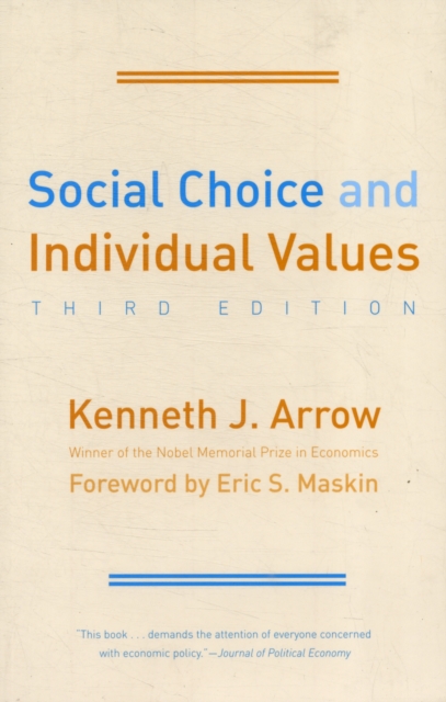 Social Choice and Individual Values, Paperback / softback Book