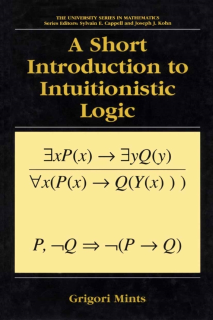 A Short Introduction to Intuitionistic Logic, PDF eBook