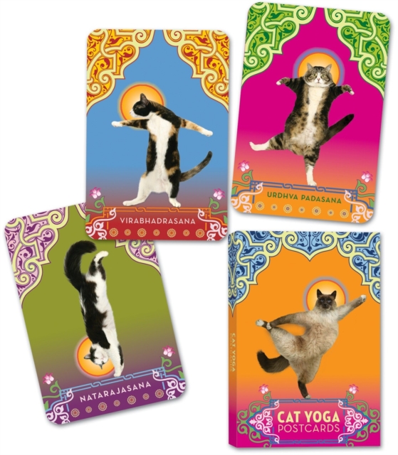 Cat Yoga Postcards, Cards Book