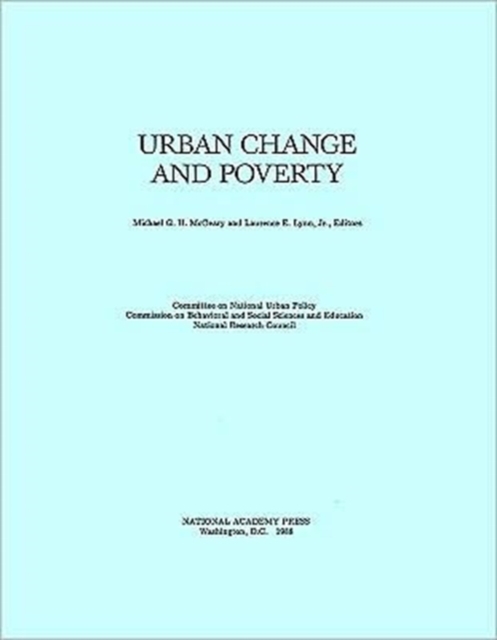 Urban Change and Poverty, Paperback / softback Book