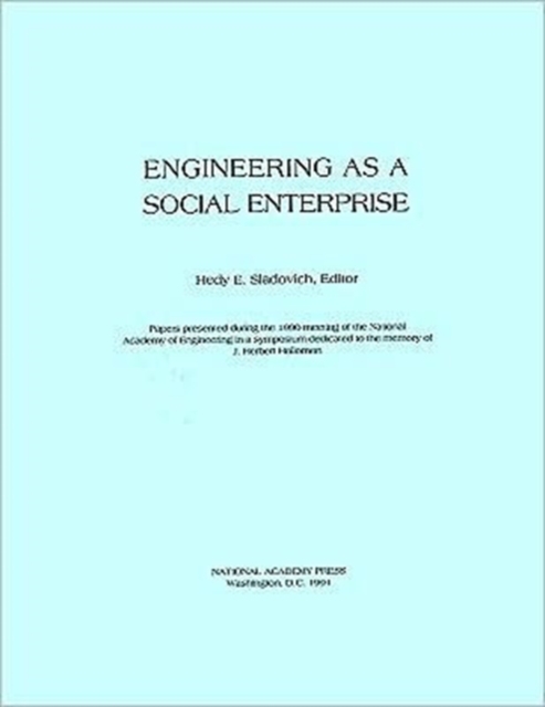 Engineering as a Social Enterprise, Paperback Book