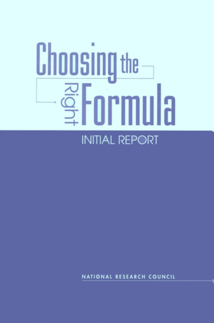 Choosing the Right Formula : Initial Report, PDF eBook