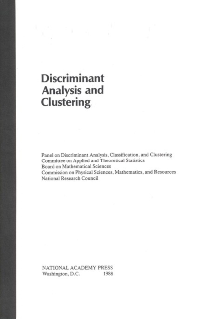 Discriminant Analysis and Clustering, PDF eBook