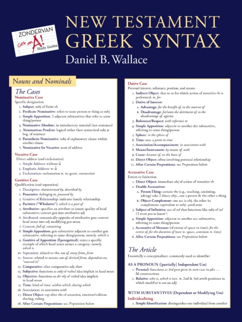 New Testament Greek Syntax Laminated Sheet, EPUB eBook