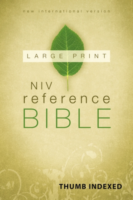 NIV, Reference Bible, Large Print, Hardcover, Indexed, Hardback Book