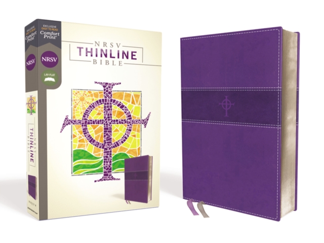 NRSV, Thinline Bible, Leathersoft, Purple, Comfort Print, Leather / fine binding Book